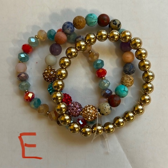 3 strand multi color, gold tone - (#JLB20D or #JLB20E) - Picture 2 of 2